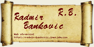 Radmir Banković vizit kartica
